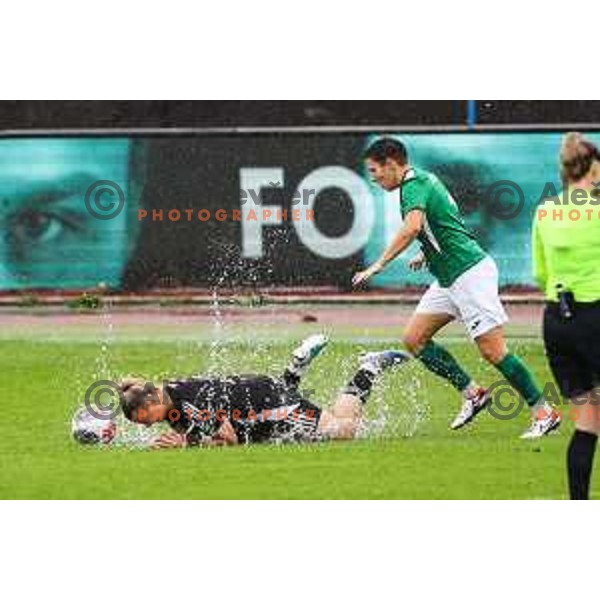 In action during Slovenian Women’s Football Cup match between ZNK Olimpija and ZNK Mura Nona in Ljubljana, Slovenia on October 3, 2024.