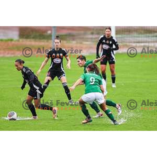 Jana Malakhova in action during Slovenian Women’s Football Cup match between ZNK Olimpija and ZNK Mura Nona in Ljubljana, Slovenia on October 3, 2024.