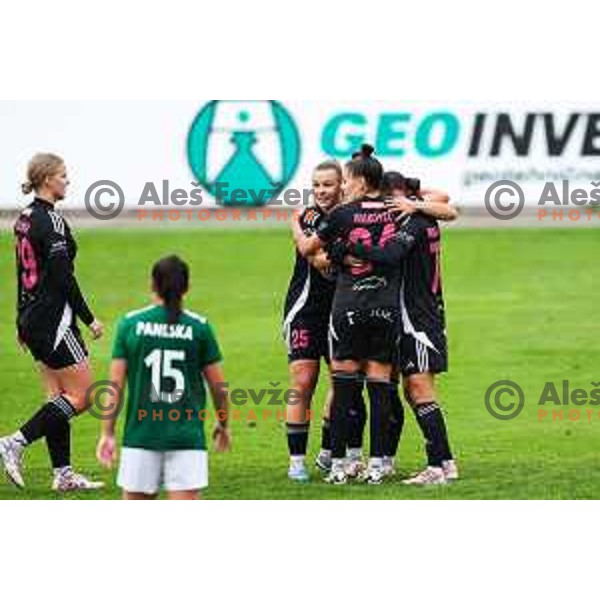 In action during Slovenian Women’s Football Cup match between ZNK Olimpija and ZNK Mura Nona in Ljubljana, Slovenia on October 3, 2024.