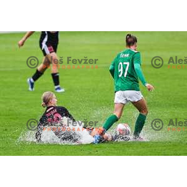 In action during Slovenian Women’s Football Cup match between ZNK Olimpija and ZNK Mura Nona in Ljubljana, Slovenia on October 3, 2024.