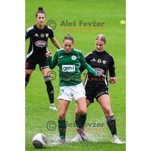 In action during Slovenian Women’s Football Cup match between ZNK Olimpija and ZNK Mura Nona in Ljubljana, Slovenia on October 3, 2024.
