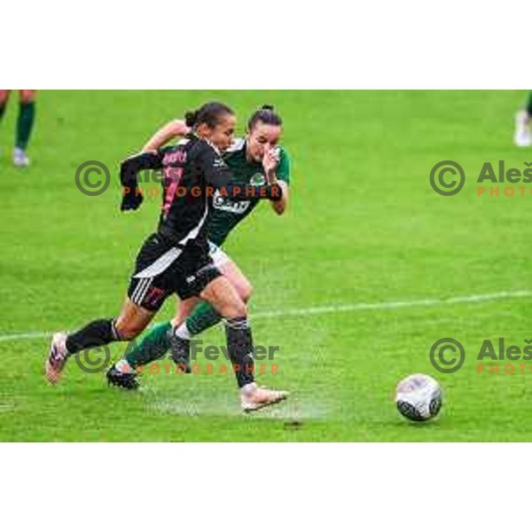 Jana Malakhova in action during Slovenian Women’s Football Cup match between ZNK Olimpija and ZNK Mura Nona in Ljubljana, Slovenia on October 3, 2024.
