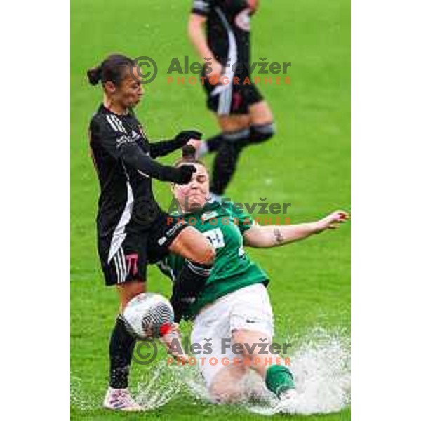 Jana Malakhova in action during Slovenian Women’s Football Cup match between ZNK Olimpija and ZNK Mura Nona in Ljubljana, Slovenia on October 3, 2024.
