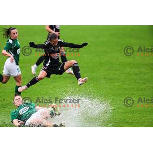 Jana Malakhova in action during Slovenian Women’s Football Cup match between ZNK Olimpija and ZNK Mura Nona in Ljubljana, Slovenia on October 3, 2024.
