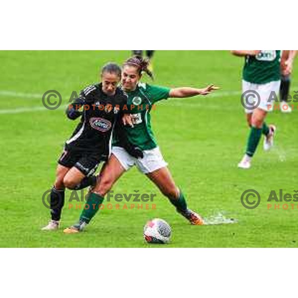 In action during Slovenian Women’s Football Cup match between ZNK Olimpija and ZNK Mura Nona in Ljubljana, Slovenia on October 3, 2024.