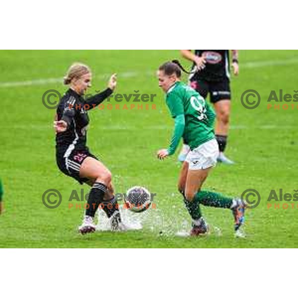 In action during Slovenian Women’s Football Cup match between ZNK Olimpija and ZNK Mura Nona in Ljubljana, Slovenia on October 3, 2024.