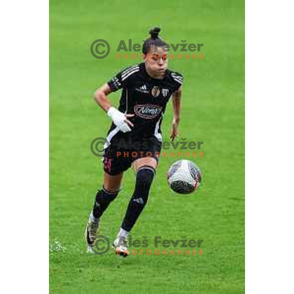 Sara Makovec in action during Slovenian Women’s Football Cup match between ZNK Olimpija and ZNK Mura Nona in Ljubljana, Slovenia on October 3, 2024.