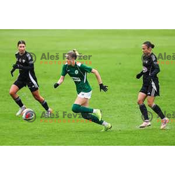 Masa Osojnik in action during Slovenian Women’s Football Cup match between ZNK Olimpija and ZNK Mura Nona in Ljubljana, Slovenia on October 3, 2024.