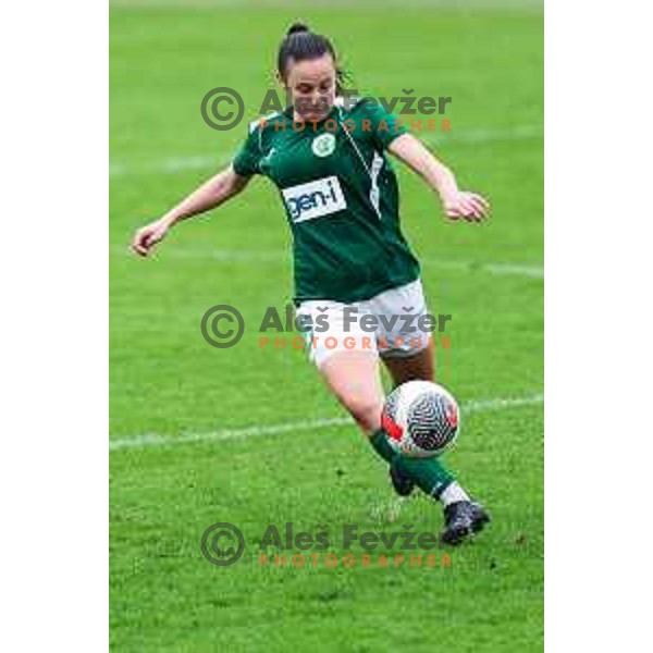 In action during Slovenian Women’s Football Cup match between ZNK Olimpija and ZNK Mura Nona in Ljubljana, Slovenia on October 3, 2024.