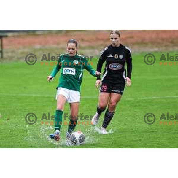 In action during Slovenian Women’s Football Cup match between ZNK Olimpija and ZNK Mura Nona in Ljubljana, Slovenia on October 3, 2024.
