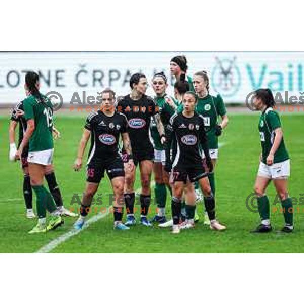 In action during Slovenian Women’s Football Cup match between ZNK Olimpija and ZNK Mura Nona in Ljubljana, Slovenia on October 3, 2024.