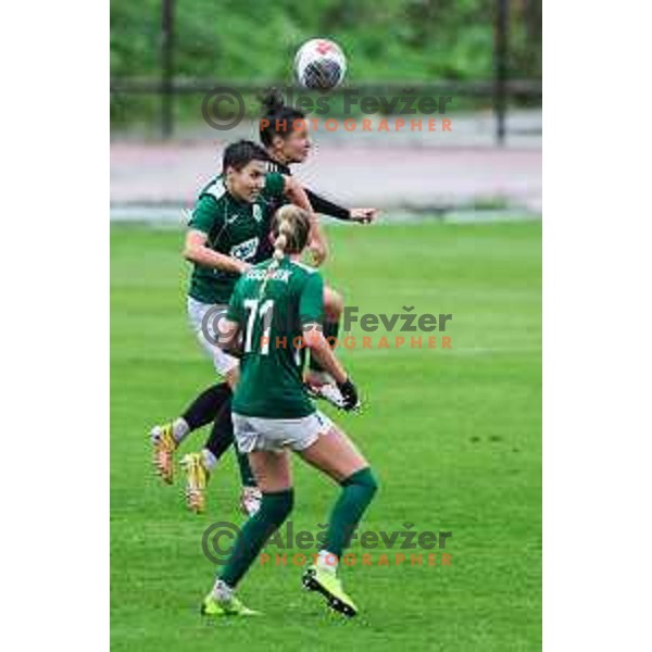 In action during Slovenian Women’s Football Cup match between ZNK Olimpija and ZNK Mura Nona in Ljubljana, Slovenia on October 3, 2024.