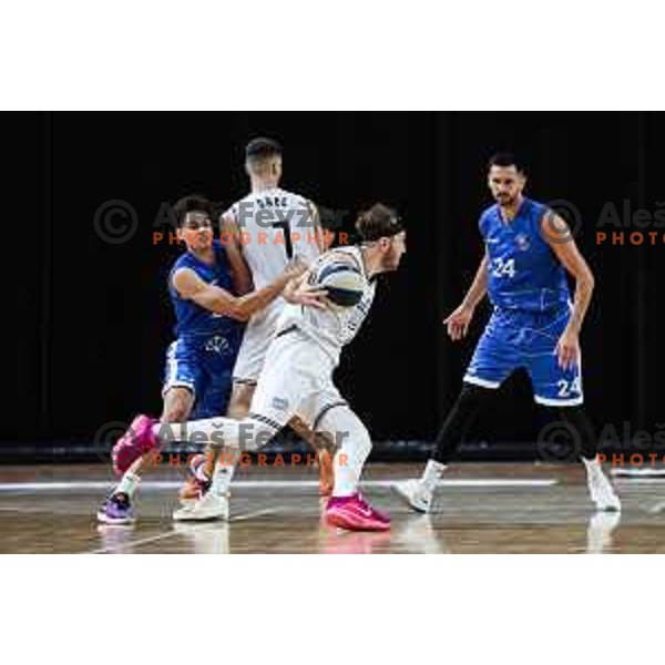 In action during OTP Bank League match between Ilirija and Terme Olimia Podcetrtek in Ljubljana, Slovenia on October 11, 2024