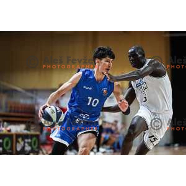Aleksandar Stoimenov in action during OTP Bank League match between Ilirija and Terme Olimia Podcetrtek in Ljubljana, Slovenia on October 11, 2024