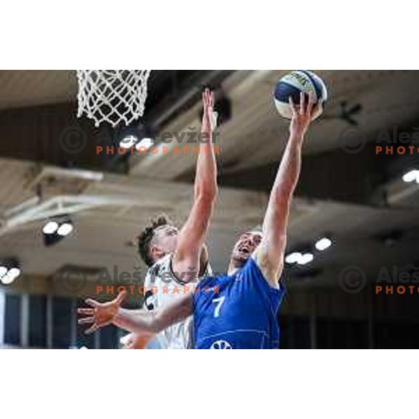 In action during OTP Bank League match between Ilirija and Terme Olimia Podcetrtek in Ljubljana, Slovenia on October 11, 2024