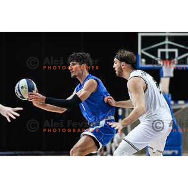Aleksandar Stoimenov in action during OTP Bank League match between Ilirija and Terme Olimia Podcetrtek in Ljubljana, Slovenia on October 11, 2024