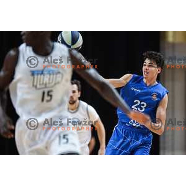 In action during OTP Bank League match between Ilirija and Terme Olimia Podcetrtek in Ljubljana, Slovenia on October 11, 2024