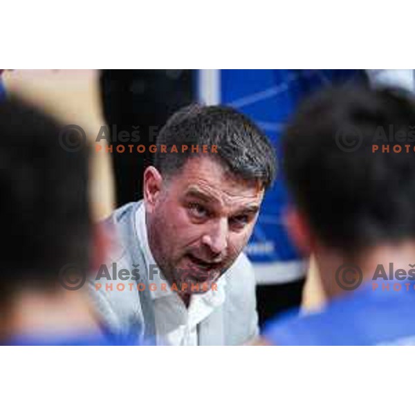 In action during OTP Bank League match between Ilirija and Terme Olimia Podcetrtek in Ljubljana, Slovenia on October 11, 2024