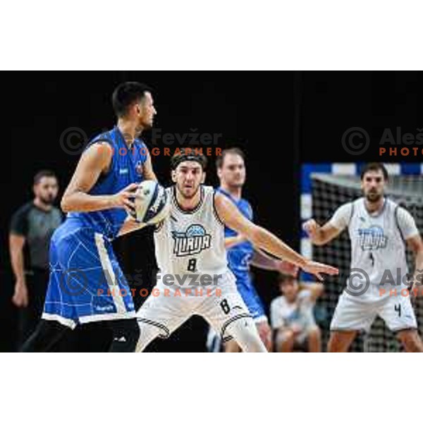 In action during OTP Bank League match between Ilirija and Terme Olimia Podcetrtek in Ljubljana, Slovenia on October 11, 2024