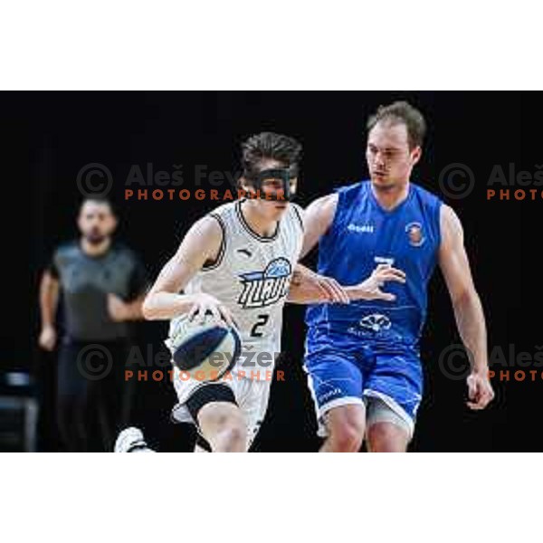 Mark Padjen in action during OTP Bank League match between Ilirija and Terme Olimia Podcetrtek in Ljubljana, Slovenia on October 11, 2024