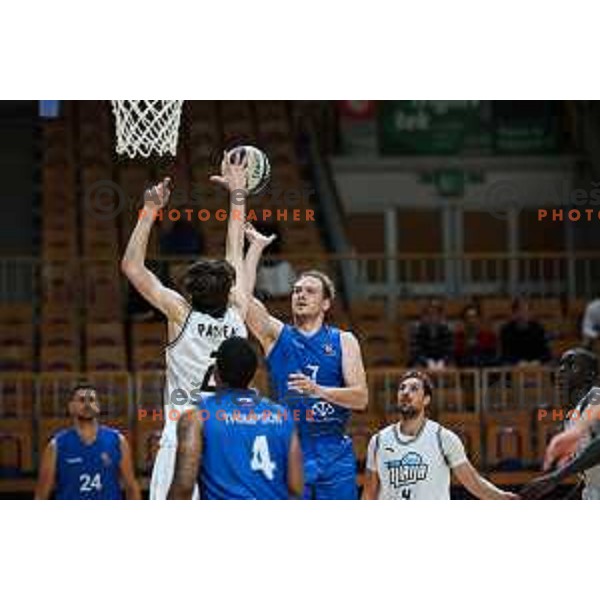 In action during OTP Bank League match between Ilirija and Terme Olimia Podcetrtek in Ljubljana, Slovenia on October 11, 2024