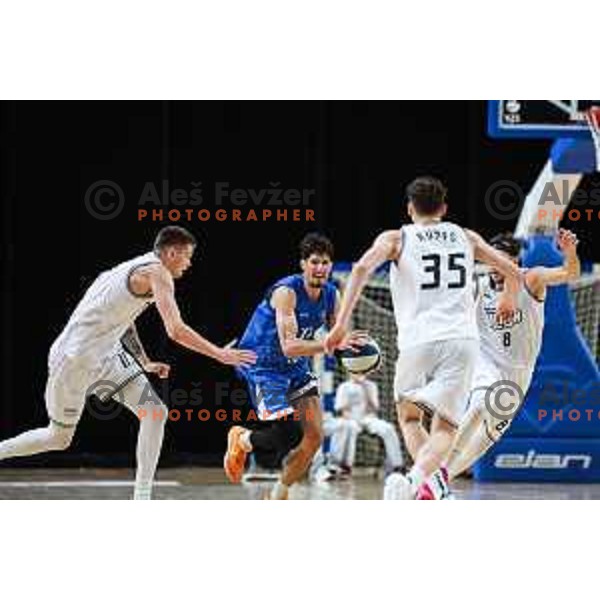 Aleksandar Stoimenov in action during OTP Bank League match between Ilirija and Terme Olimia Podcetrtek in Ljubljana, Slovenia on October 11, 2024
