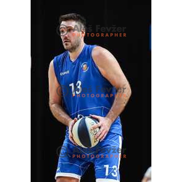 Dalibor Djapa in action during OTP Bank League match between Ilirija and Terme Olimia Podcetrtek in Ljubljana, Slovenia on October 11, 2024