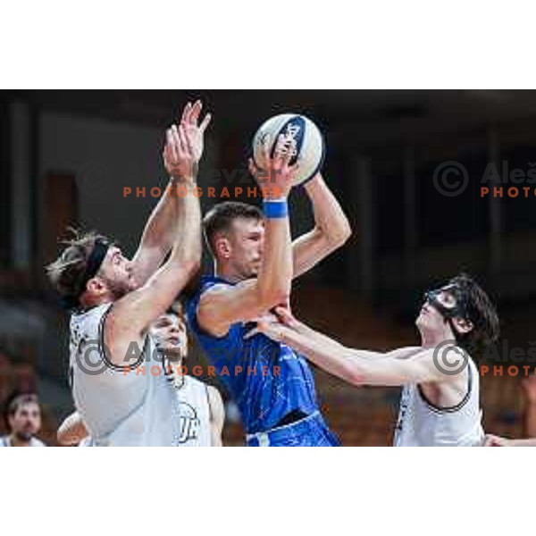 In action during OTP Bank League match between Ilirija and Terme Olimia Podcetrtek in Ljubljana, Slovenia on October 11, 2024