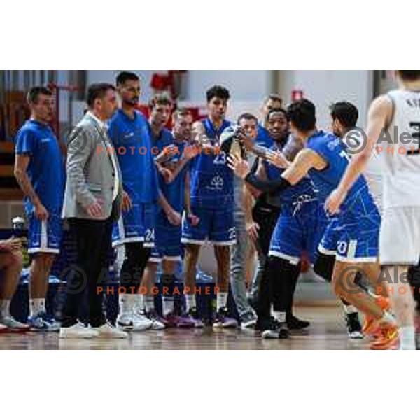 In action during OTP Bank League match between Ilirija and Terme Olimia Podcetrtek in Ljubljana, Slovenia on October 11, 2024