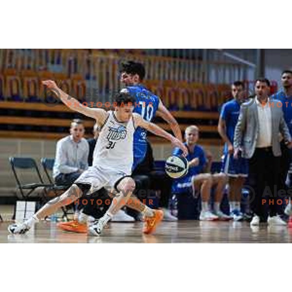 In action during OTP Bank League match between Ilirija and Terme Olimia Podcetrtek in Ljubljana, Slovenia on October 11, 2024