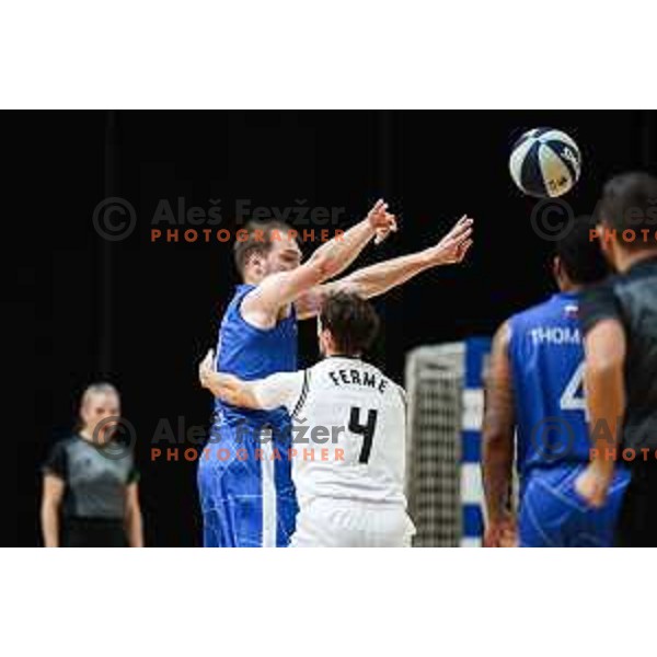 In action during OTP Bank League match between Ilirija and Terme Olimia Podcetrtek in Ljubljana, Slovenia on October 11, 2024