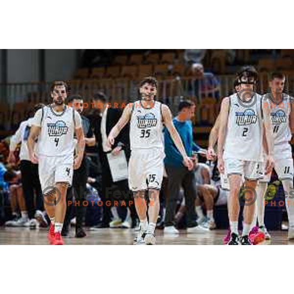 In action during OTP Bank League match between Ilirija and Terme Olimia Podcetrtek in Ljubljana, Slovenia on October 11, 2024