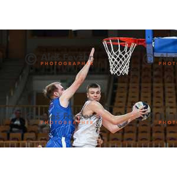 In action during OTP Bank League match between Ilirija and Terme Olimia Podcetrtek in Ljubljana, Slovenia on October 11, 2024