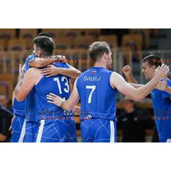 In action during OTP Bank League match between Ilirija and Terme Olimia Podcetrtek in Ljubljana, Slovenia on October 11, 2024