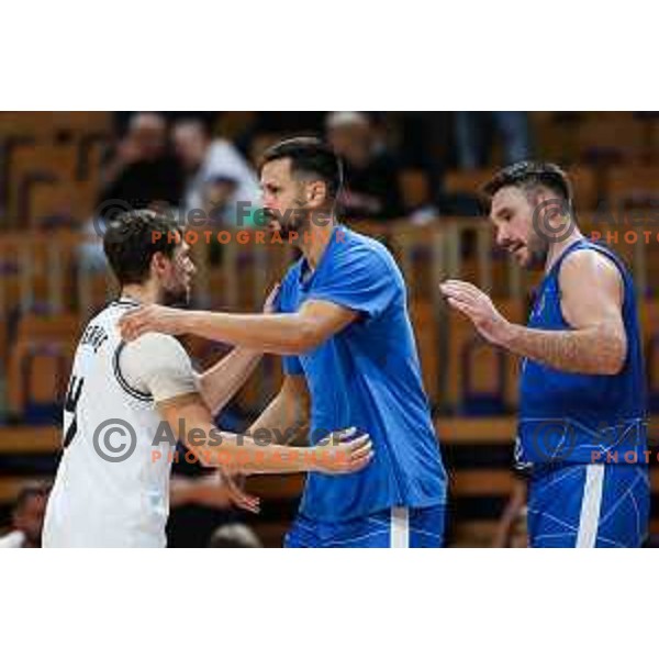 Simo Atanackovic in action during OTP Bank League match between Ilirija and Terme Olimia Podcetrtek in Ljubljana, Slovenia on October 11, 2024