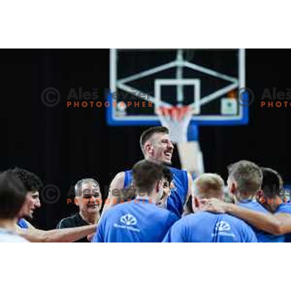 In action during OTP Bank League match between Ilirija and Terme Olimia Podcetrtek in Ljubljana, Slovenia on October 11, 2024