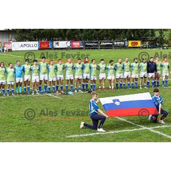 In action during Rugby Europe Conference D match between Slovenia and Kosovo in Stanezice Oval Ljubljana, Slovenia on October 12, 2024