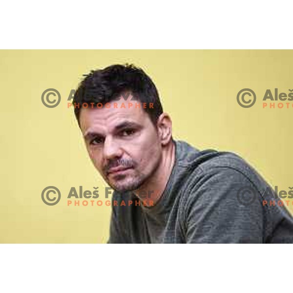 Jure Balazic, manager of Krka during OTP Bank League match between Krka and Kansai Helios in Novo Mesto, Slovenia on October 16, 2024