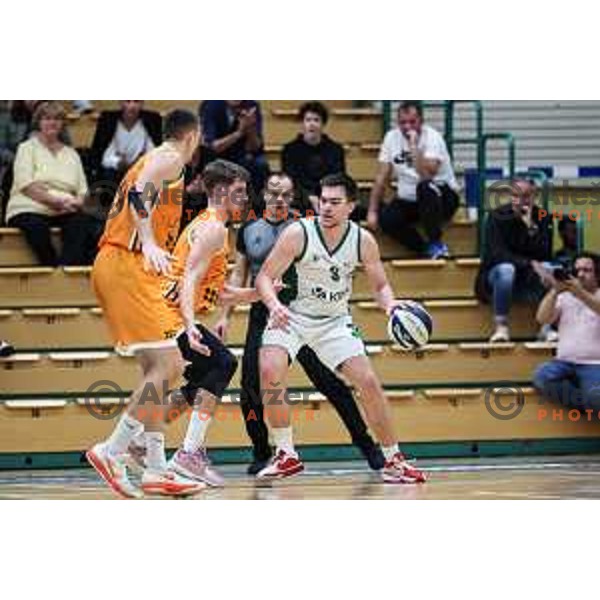 Tibor Mirtic of Krka during OTP Bank League match between Krka and Kansai Helios in Novo Mesto, Slovenia on October 16, 2024