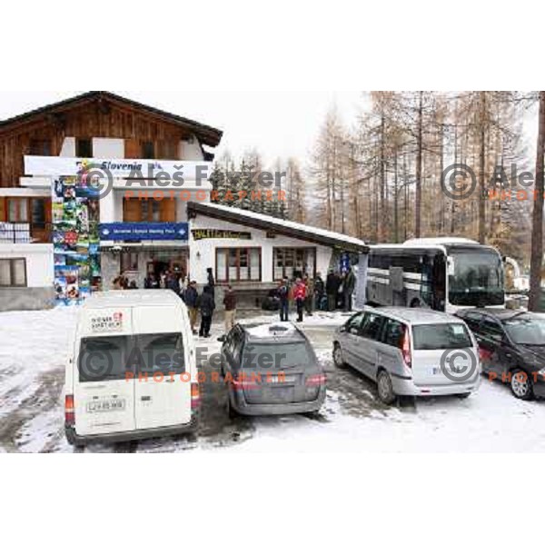 IOC marketing representatives visit Slovenian Olympic meeting point during 2006 Torino Winter Olympic games on February 17, Sauze d\'Oulx