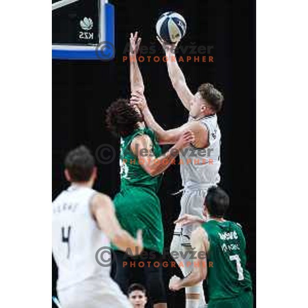 In action during OTP Bank League match between Ilirija and Krka in Ljubljana, Slovenia on October 22, 2024