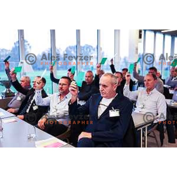 Delegats at General Assembly of Slovenia Football Association (NZS) at NNC Brdo pri Kranju, Slovenia on October 24, 2024