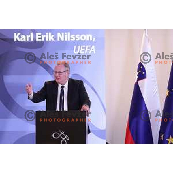 Karl Erik Nilsson, vice-president of UEFA at General Assembly of Slovenia Football Association (NZS) at NNC Brdo pri Kranju, Slovenia on October 24, 2024