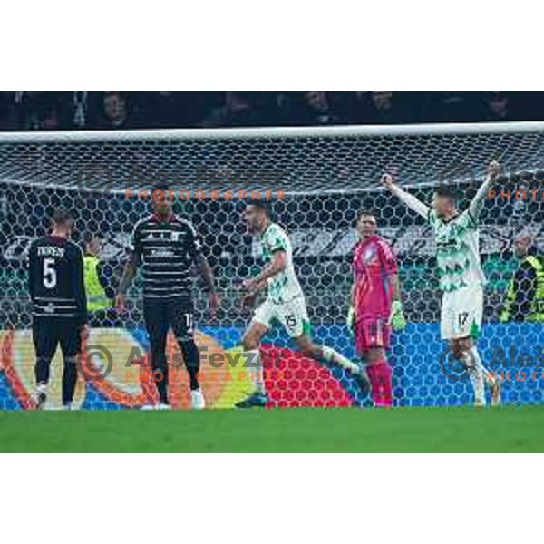 in action during UEFA Conference League football match between Olimpija (SLO) and Lask (AUT) in Ljubljana, Slovenia on October 24, 2024