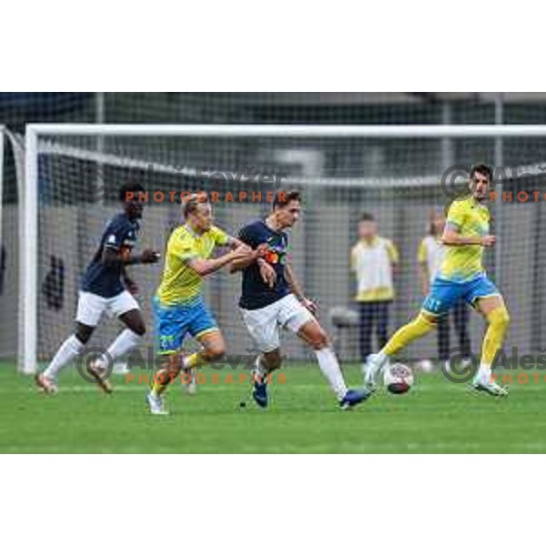 In action during Prva liga Telemach 2024/2025 football match between KOPER and BRAVO KOSTEL in Koper, Slovenia on October 27, 2024