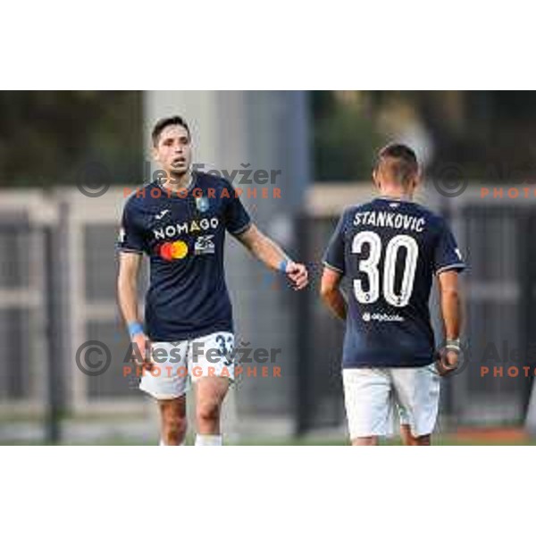 In action during Prva liga Telemach 2024/2025 football match between KOPER and BRAVO KOSTEL in Koper, Slovenia on October 27, 2024