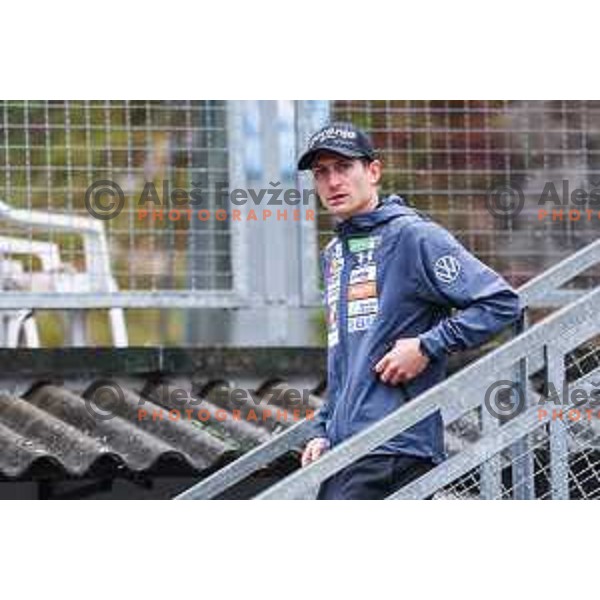 Andraz Pograjc, assistant coach of Slovenia Women’s Ski jumping team during practice session Kranj, Slovenia on October 24, 2024