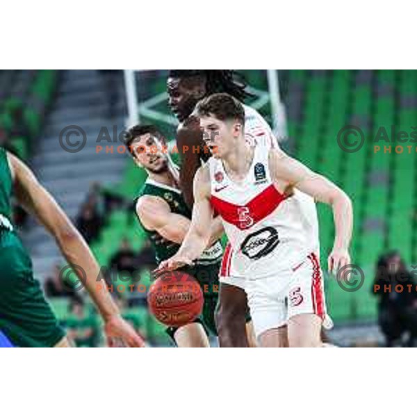  in action during BKT EuroCup 2024/2025 basketball match between Cedevita Olimpija and Costa JL Bourg en Bresse in SRC Stozice, Ljubljana, Slovenia on November 6, 2024