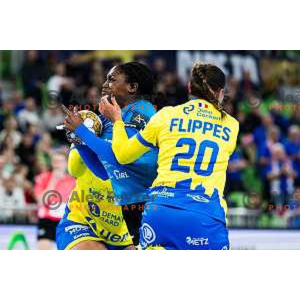 Zaadi Deuna, Grace of Krim Mercator in action during EHF Women’s Champion League 2024/25 match between Krim Mercator and Metz Handball in Arena Stozice, Slovenia, 10th November 2024. Photo: Grega Valancic / alesfevzer.com