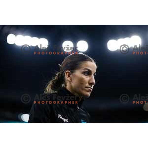 Abina Ana of Krim Mercator in action during EHF Women’s Champion League 2024/25 match between Krim Mercator and Metz Handball in Arena Stozice, Slovenia, 10th November 2024. Photo: Grega Valancic / alesfevzer.com